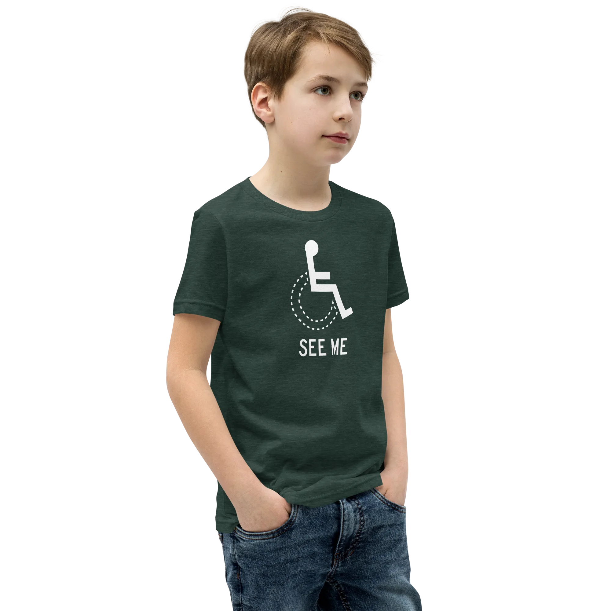 See Me (Not My Disability) Youth Dark Color T-Shirts