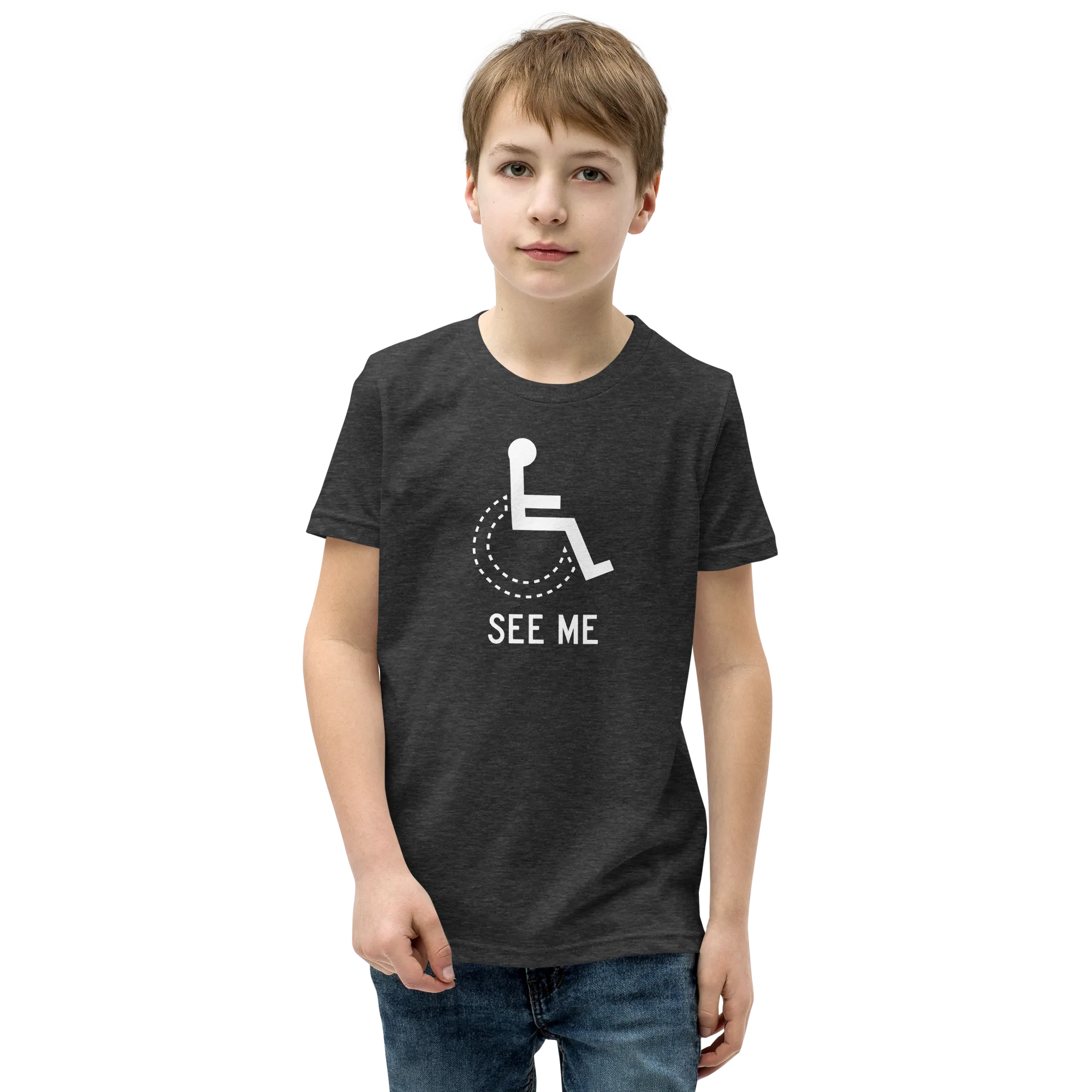 See Me (Not My Disability) Youth Dark Color T-Shirts