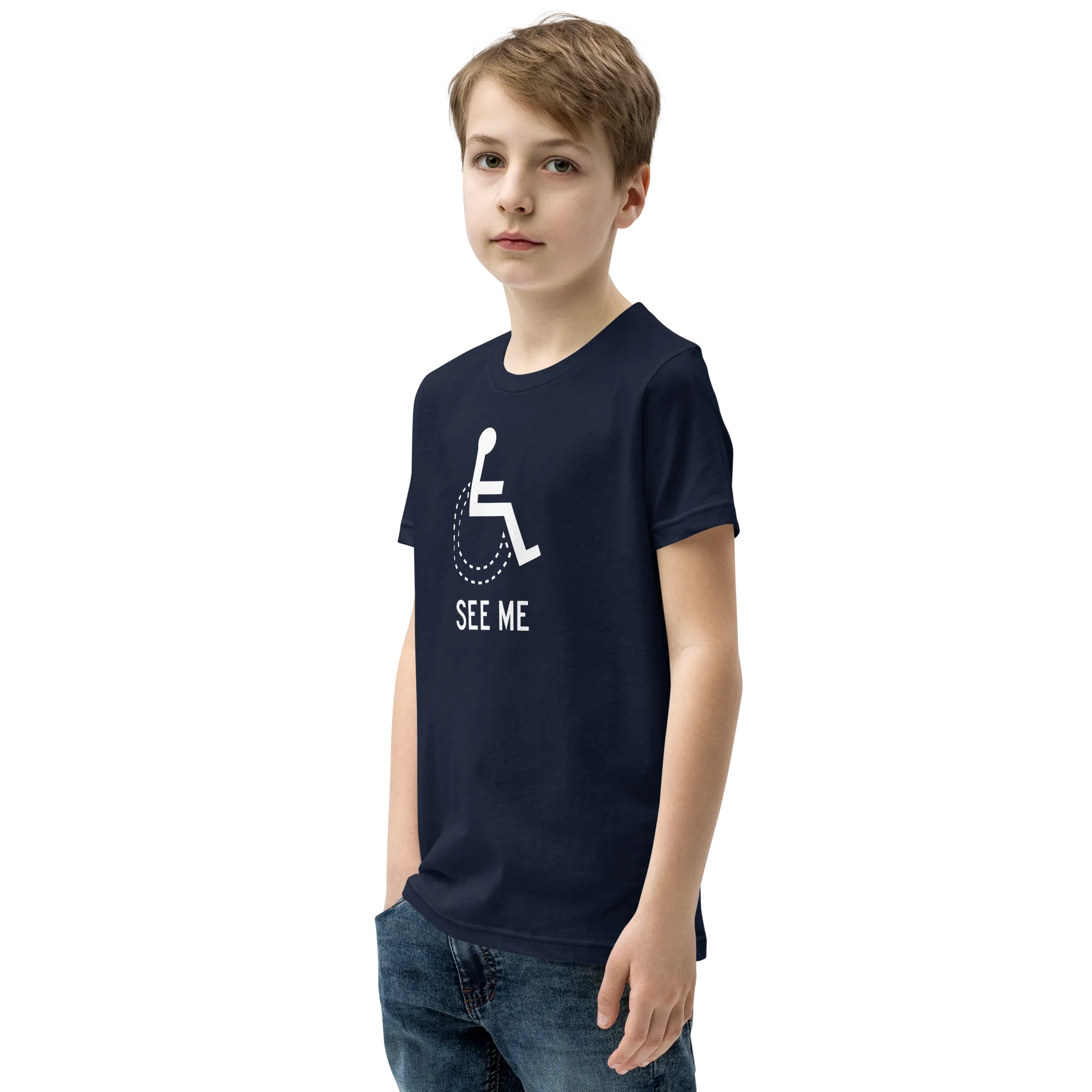 See Me (Not My Disability) Youth Dark Color T-Shirts