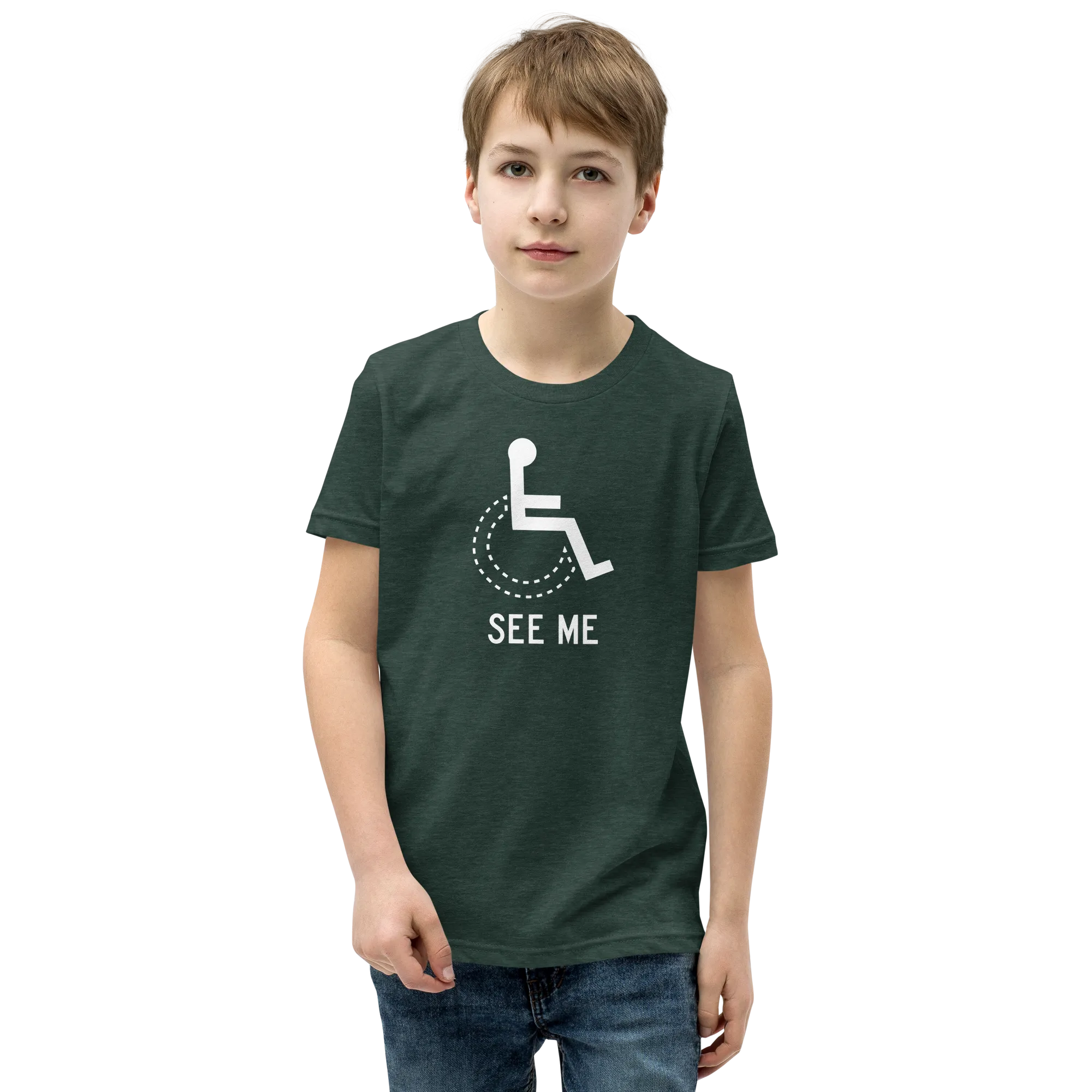 See Me (Not My Disability) Youth Dark Color T-Shirts