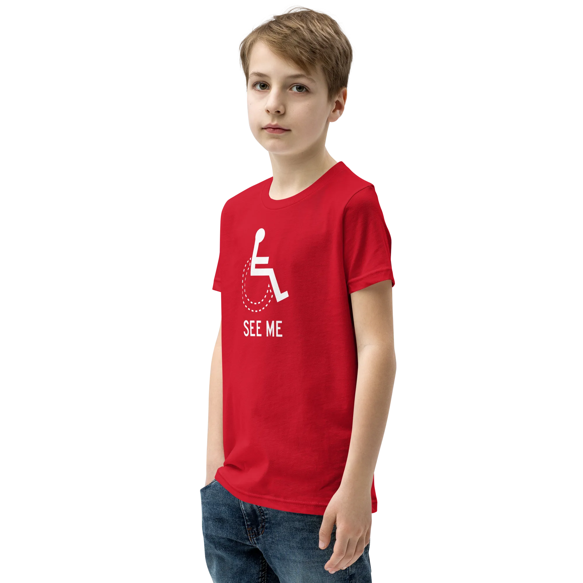 See Me (Not My Disability) Youth Dark Color T-Shirts