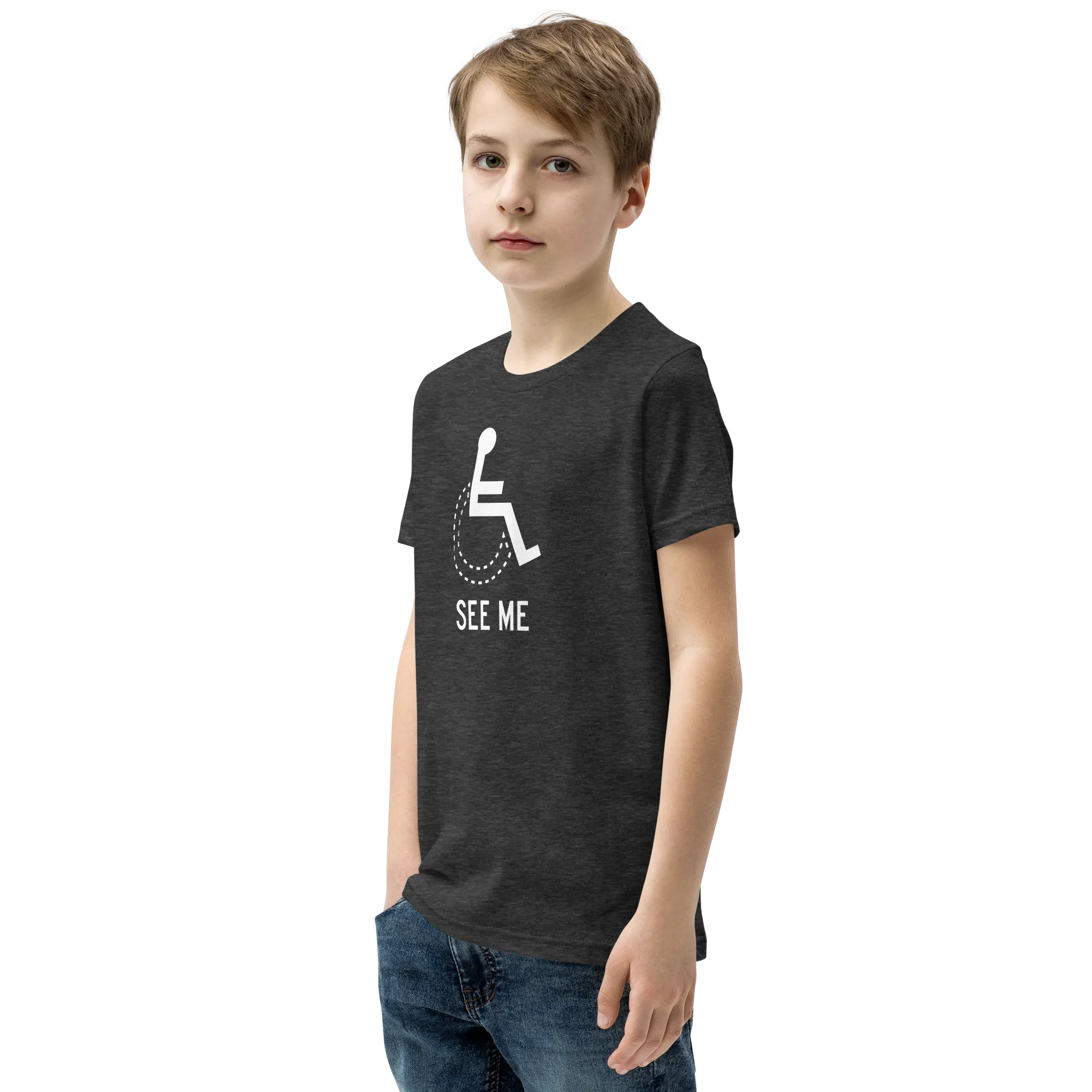 See Me (Not My Disability) Youth Dark Color T-Shirts