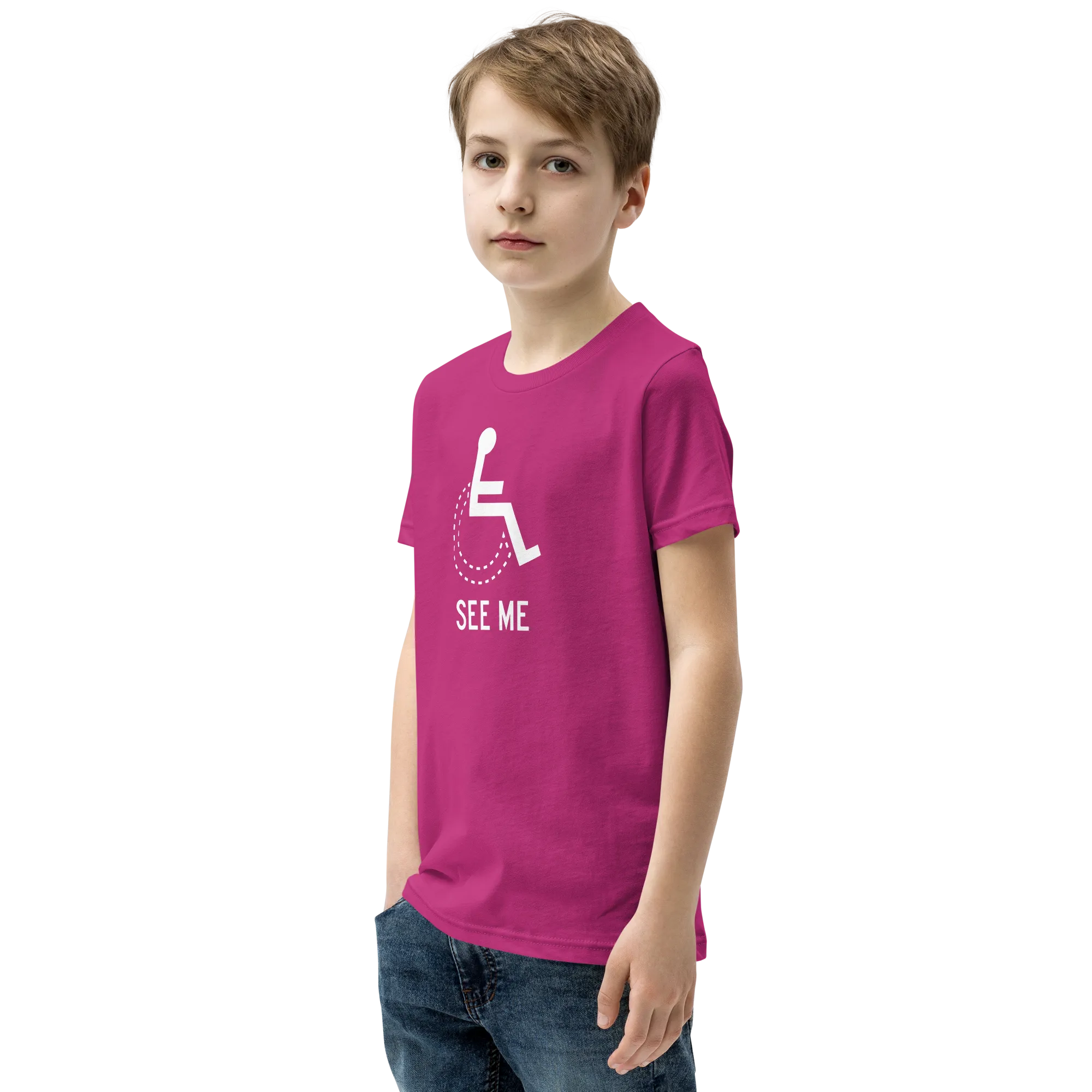 See Me (Not My Disability) Youth Dark Color T-Shirts