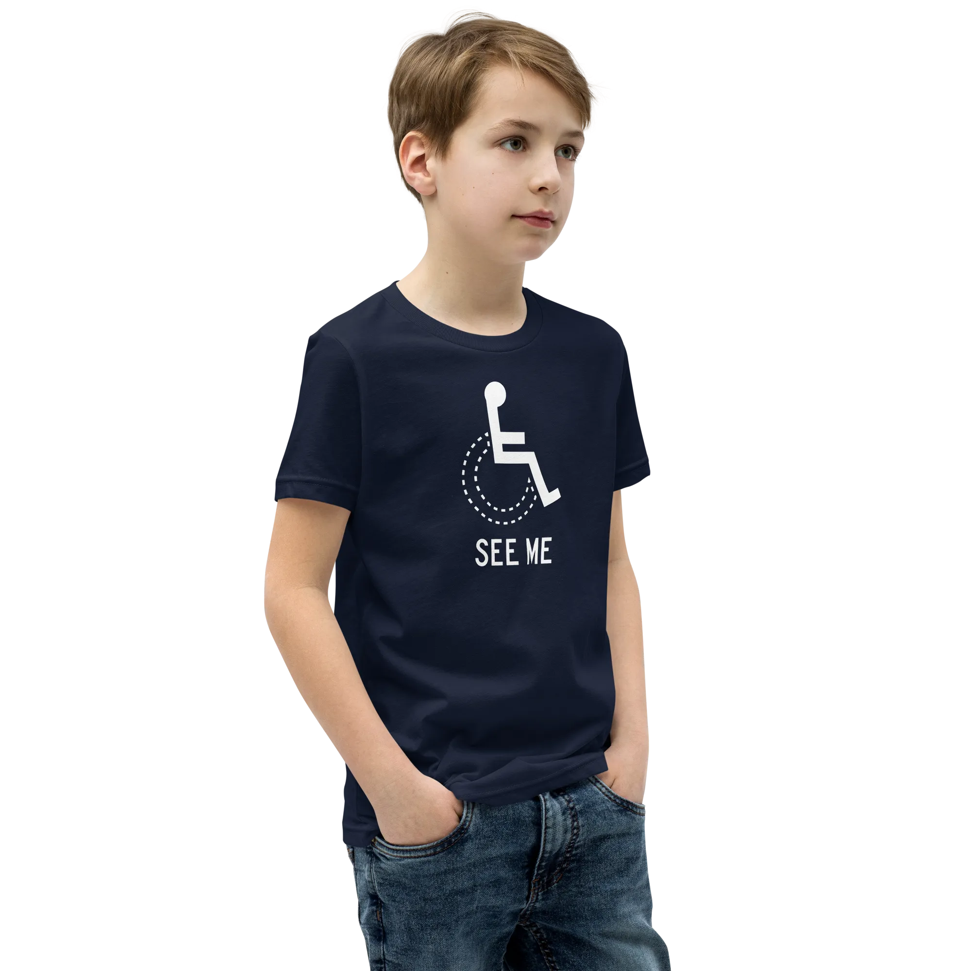 See Me (Not My Disability) Youth Dark Color T-Shirts