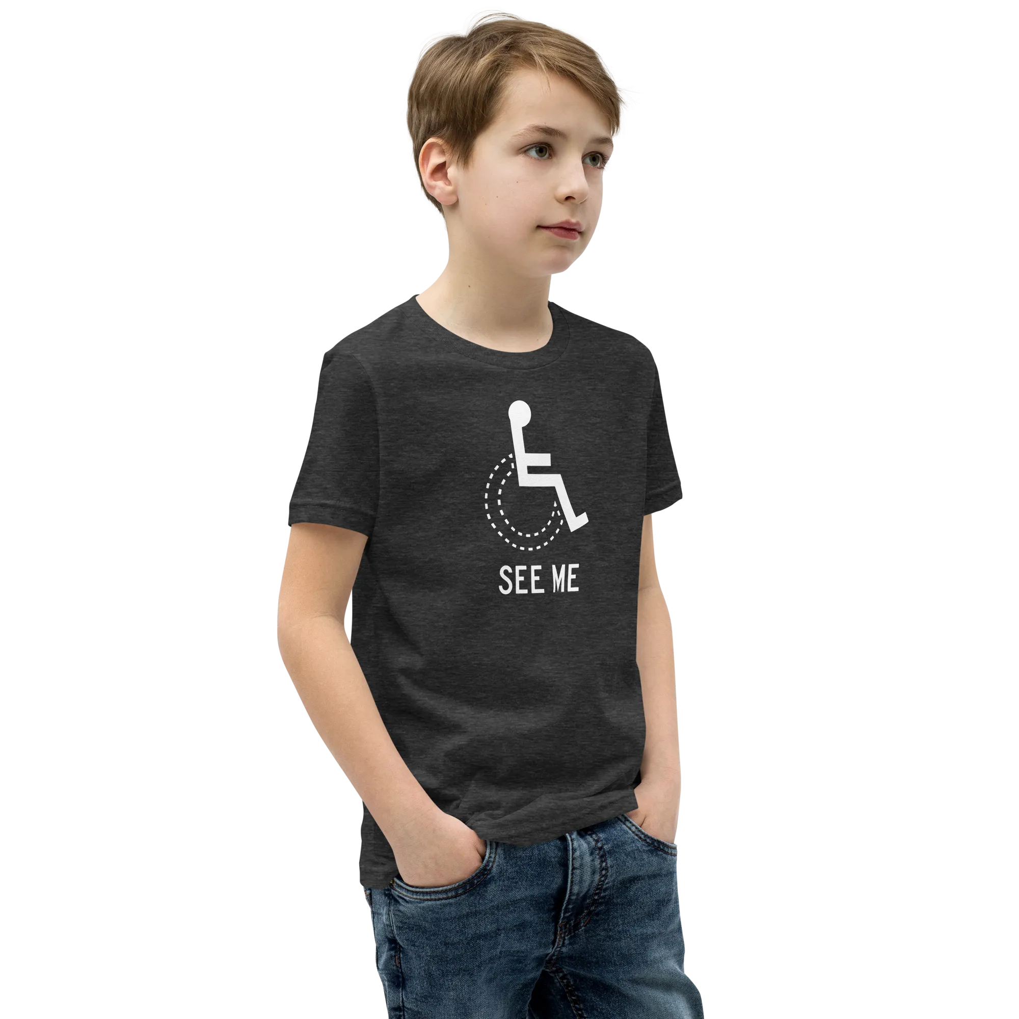 See Me (Not My Disability) Youth Dark Color T-Shirts
