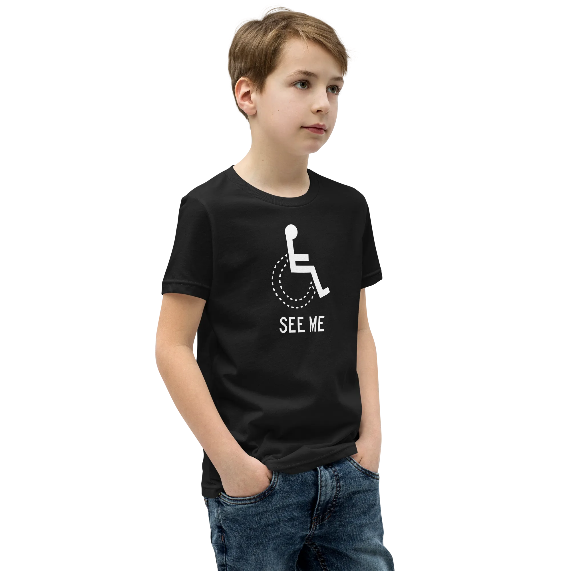 See Me (Not My Disability) Youth Dark Color T-Shirts