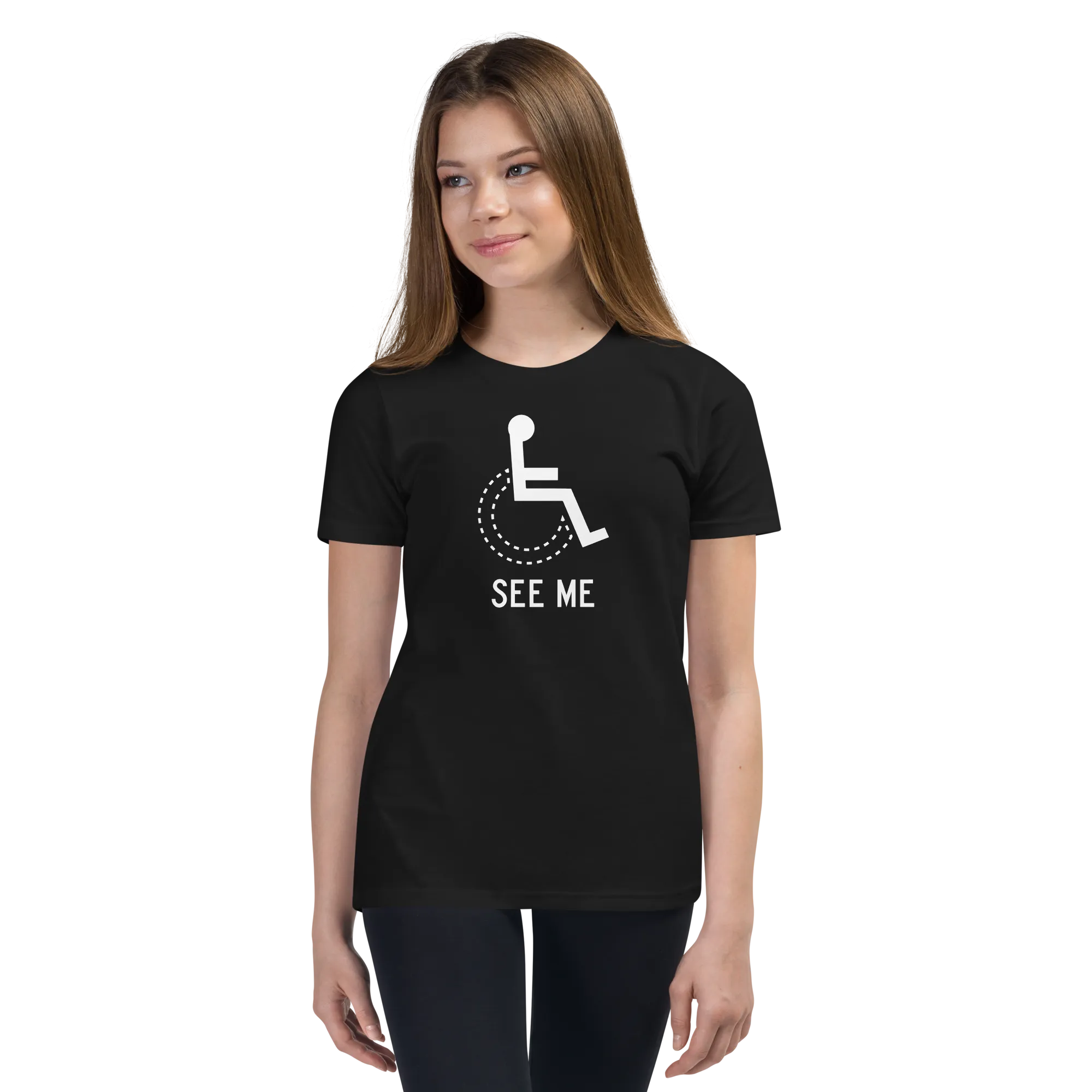 See Me (Not My Disability) Youth Dark Color T-Shirts