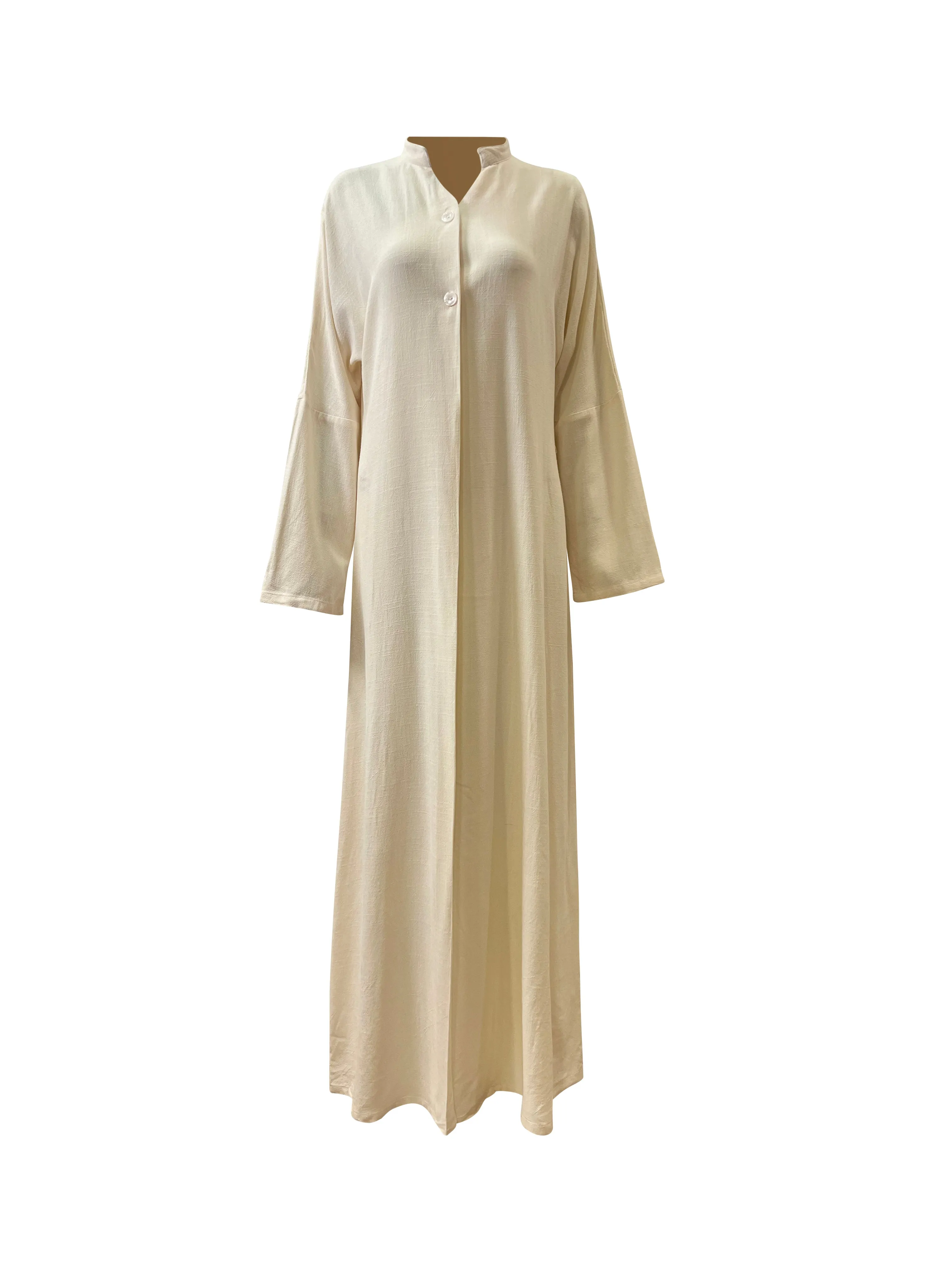 Shifah Flowy Abaya Dress - Beige