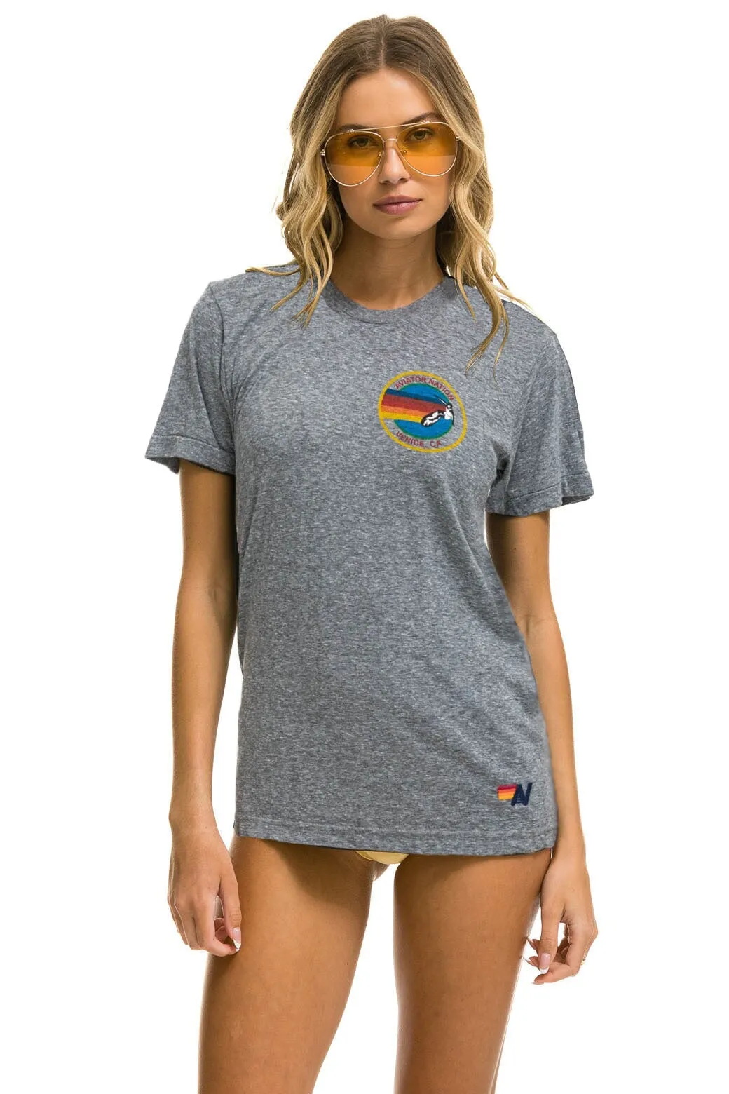 SIGNATURE SMALL CIRCLE LOGO TEE - HEATHER GREY