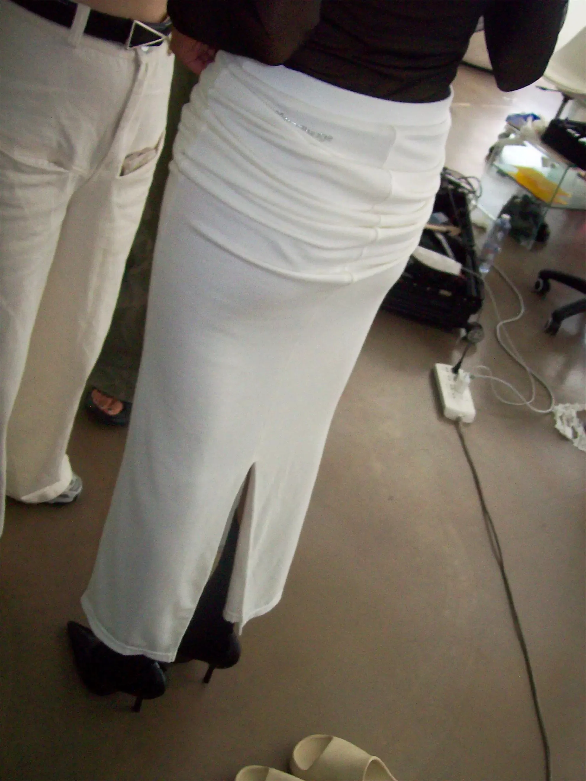 Silk White Maxi Skirt