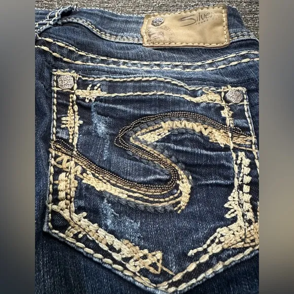 Silver Jeans Co. Suki Mid Rise Slim Bootcut Jeans size 25