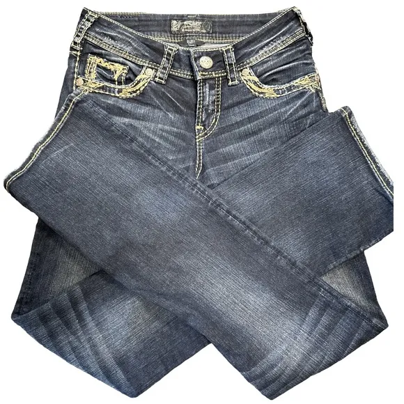 Silver Jeans Co. Suki Mid Rise Slim Bootcut Jeans size 25