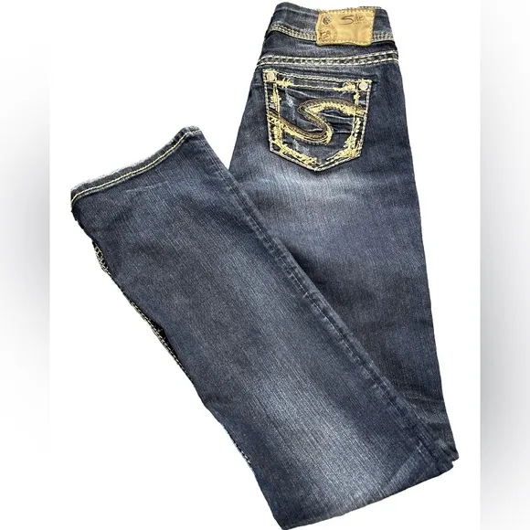 Silver Jeans Co. Suki Mid Rise Slim Bootcut Jeans size 25