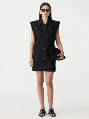 Sleeveless Denim Vest Dress
