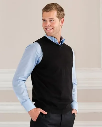 Sleeveless Russell V-Neck Sleevless Knitted Pullover - 716M