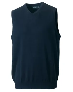 Sleeveless Russell V-Neck Sleevless Knitted Pullover - 716M