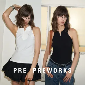 Sleeveless Zip-Up Polo Top
