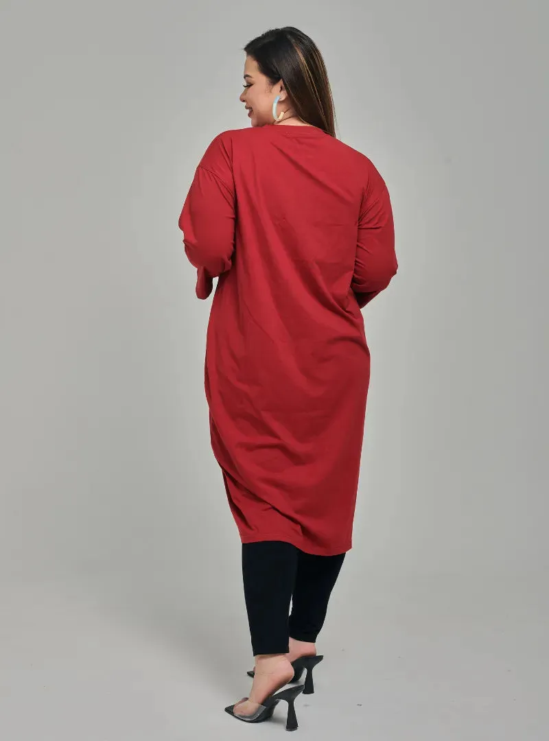 Smooth Cotton T-Shirt Dress