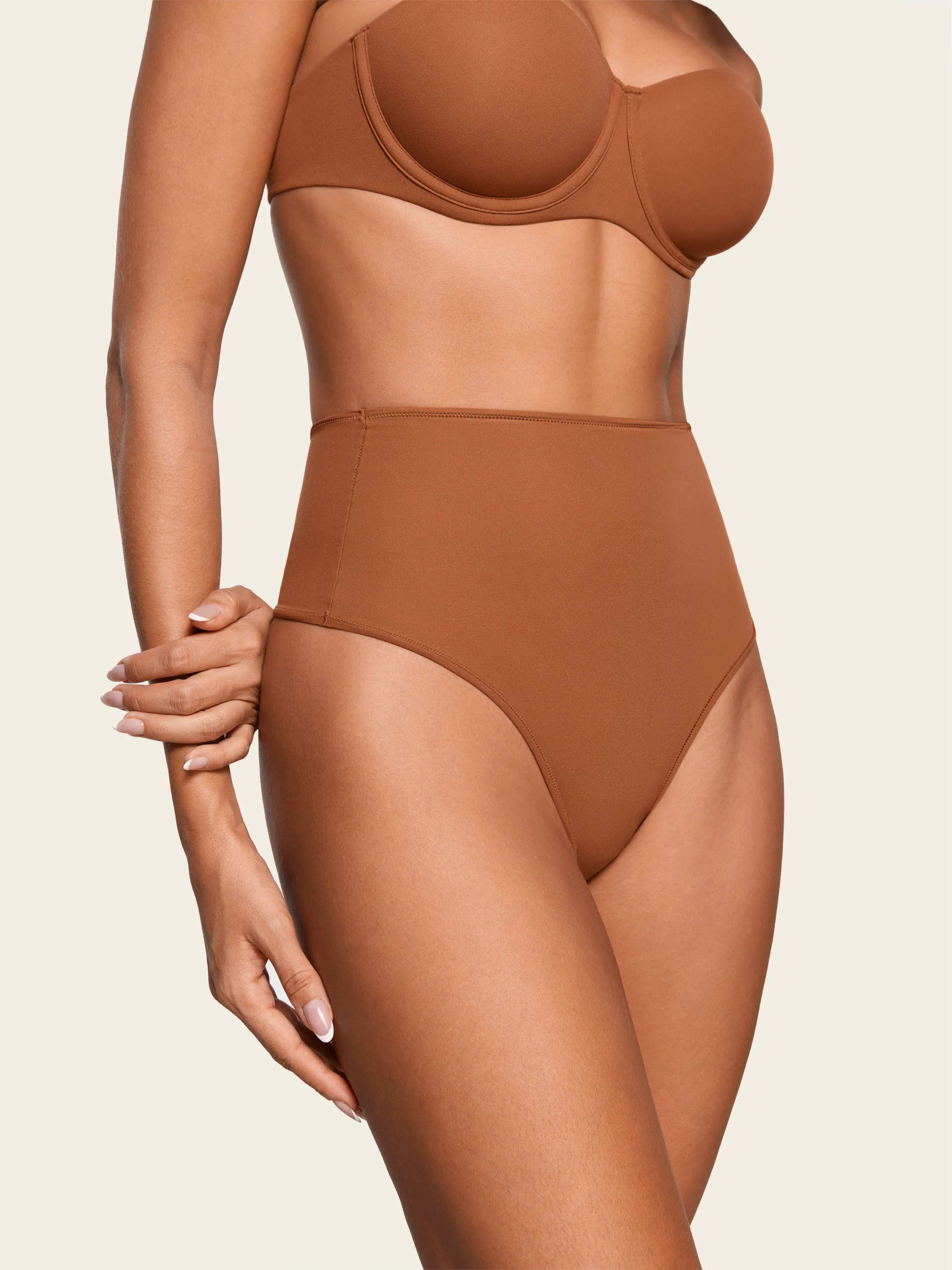 Smooth High Waisted Thong - 3 Pack