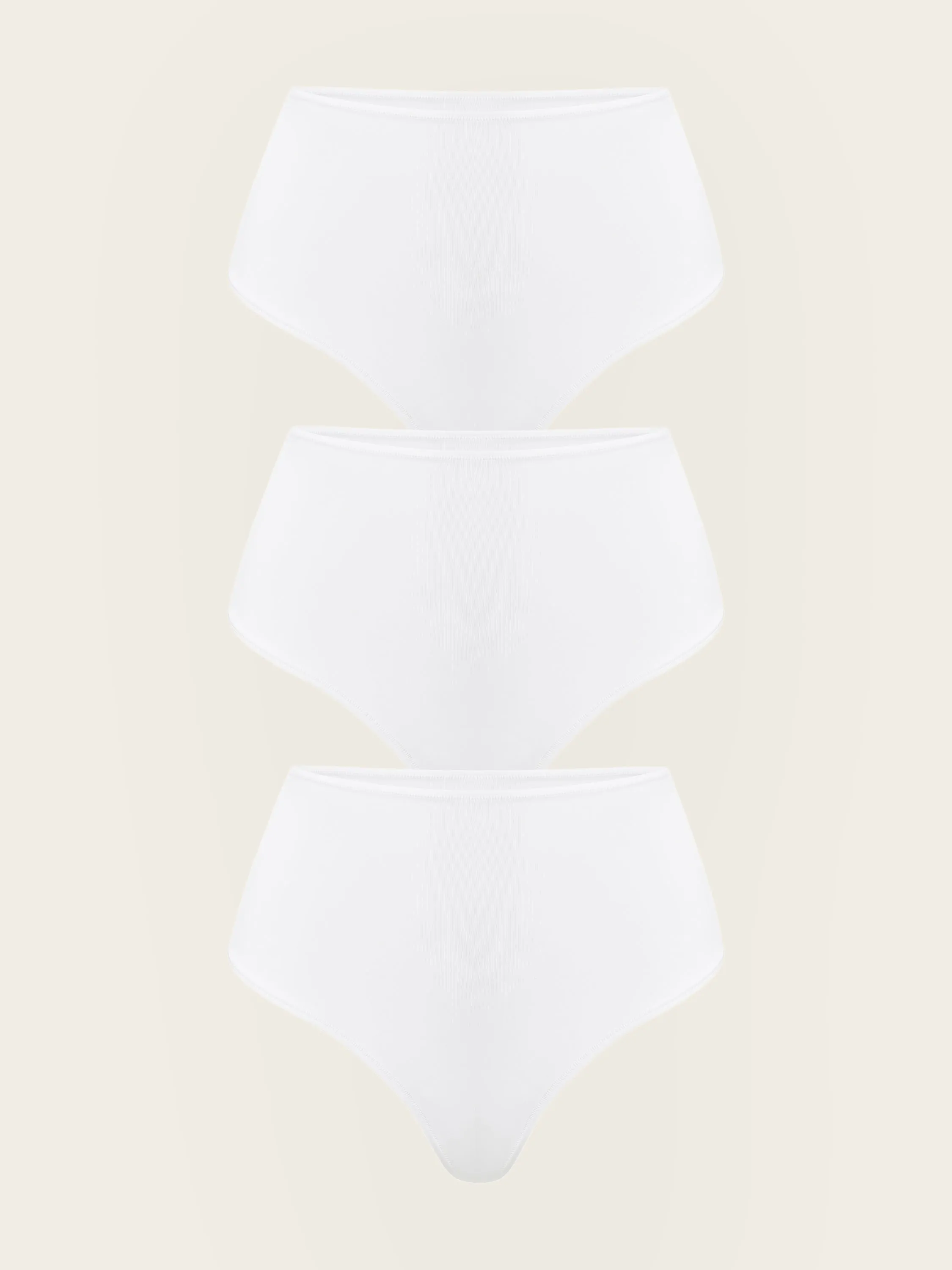Smooth High Waisted Thong - 3 Pack
