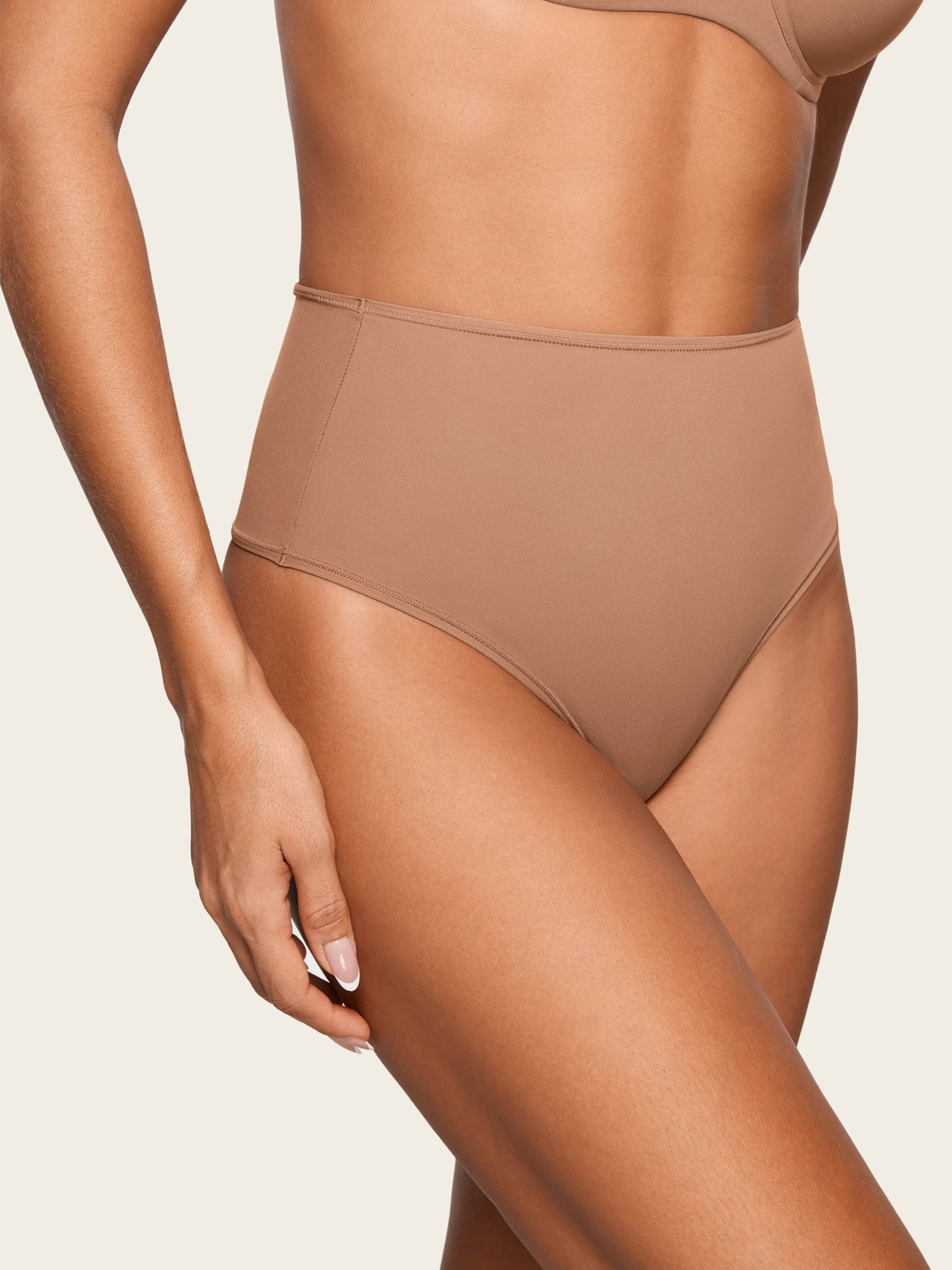 Smooth High Waisted Thong - 3 Pack