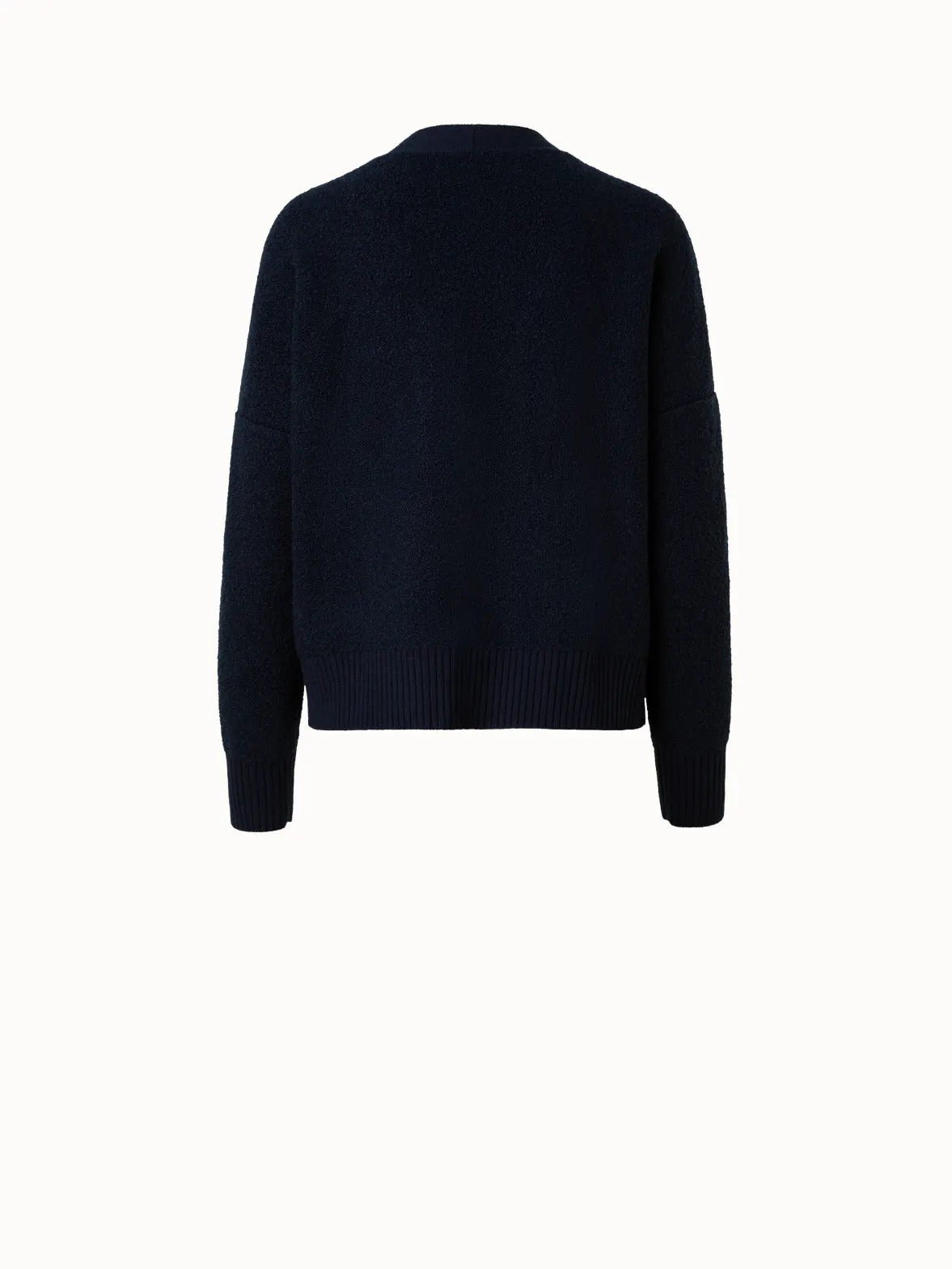 Soft Wool Bouclé Knit Cardigan