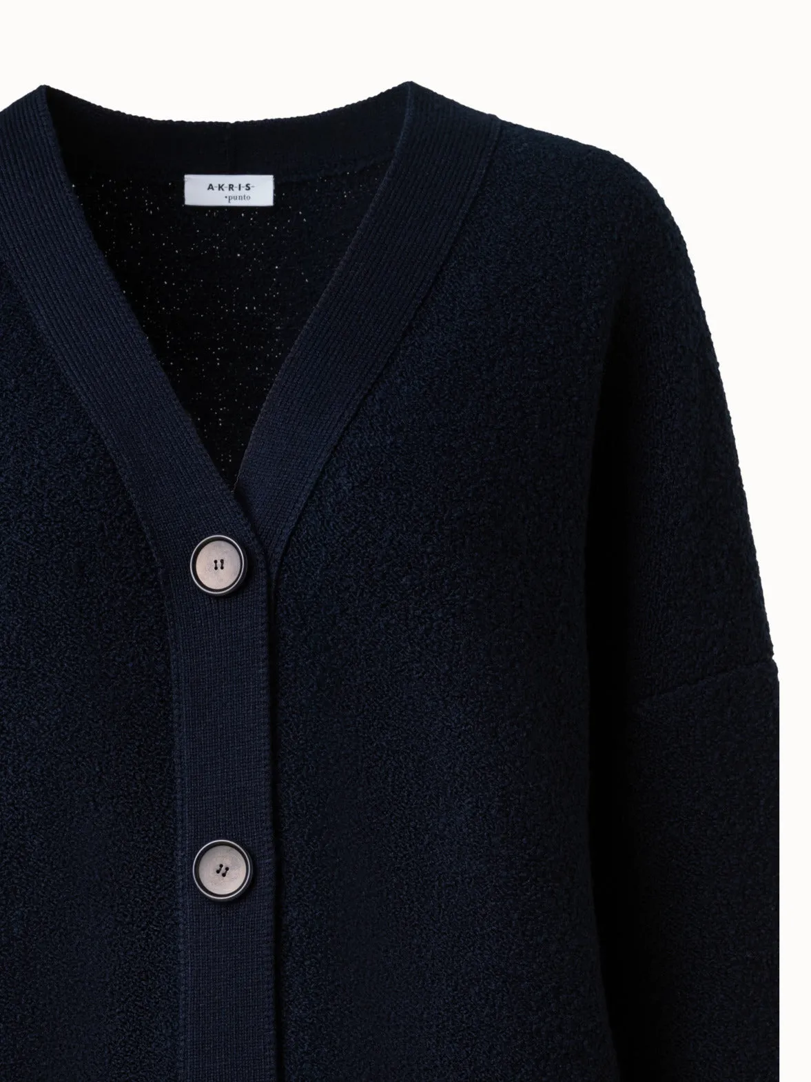 Soft Wool Bouclé Knit Cardigan