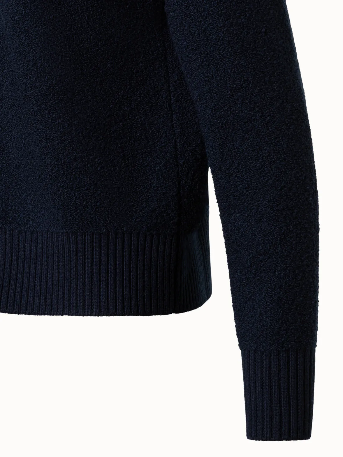 Soft Wool Bouclé Knit Cardigan
