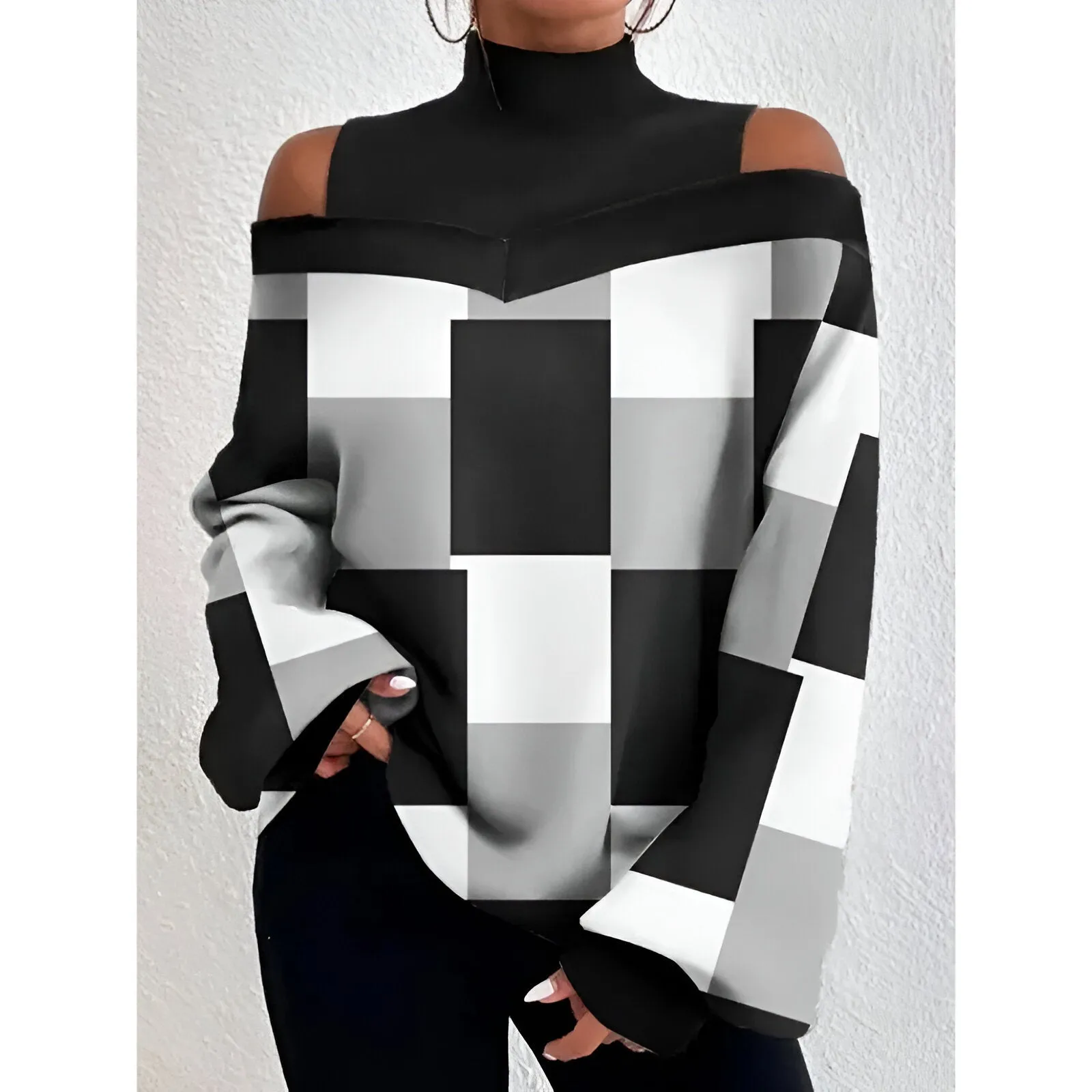 Sophia sexy checkered t-shirt