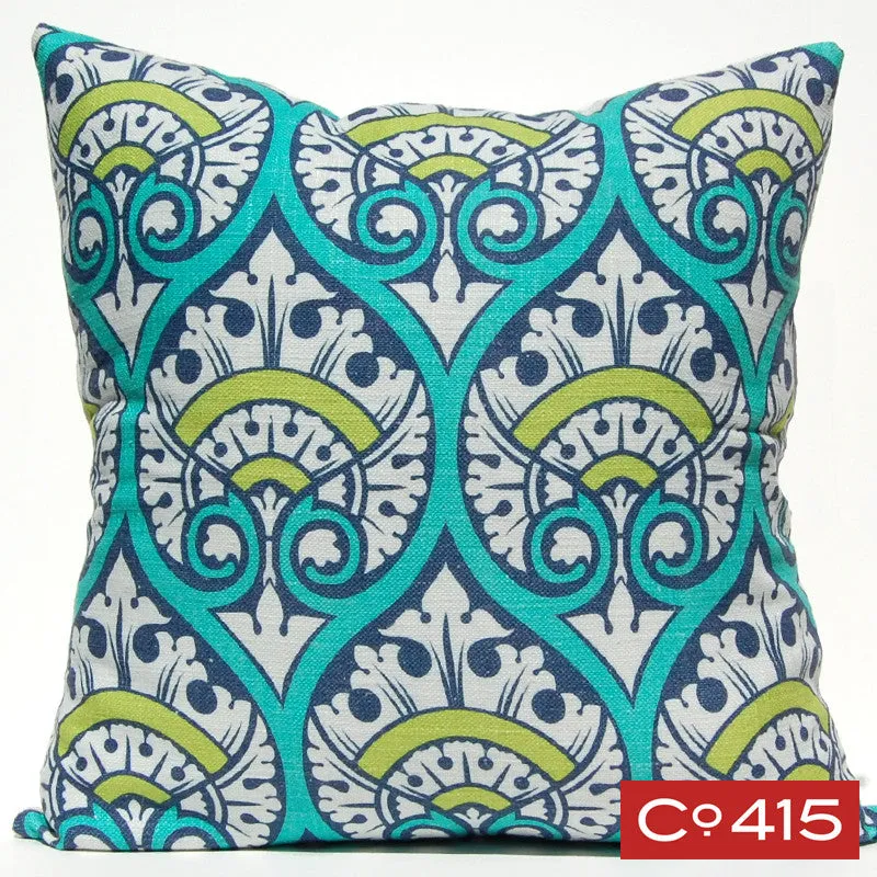 Spade Ogee Pillow - Ocean