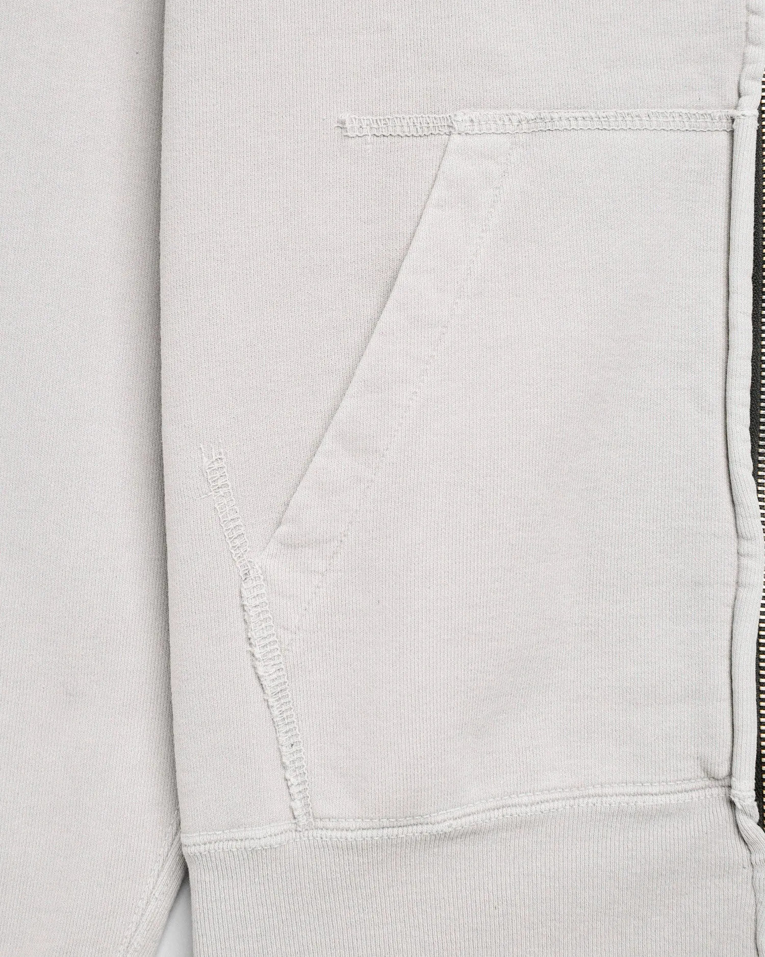 Special Finish Zip Hoodie in Off White