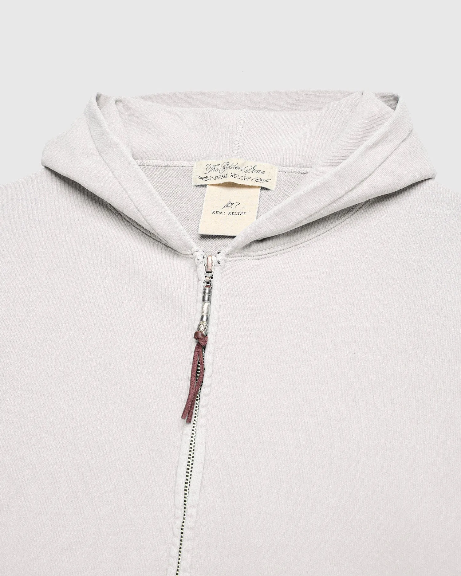 Special Finish Zip Hoodie in Off White
