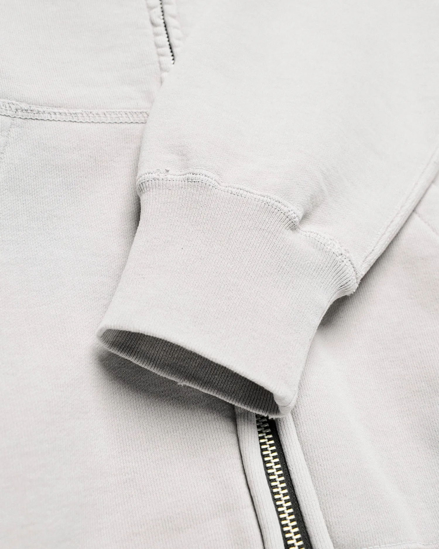 Special Finish Zip Hoodie in Off White