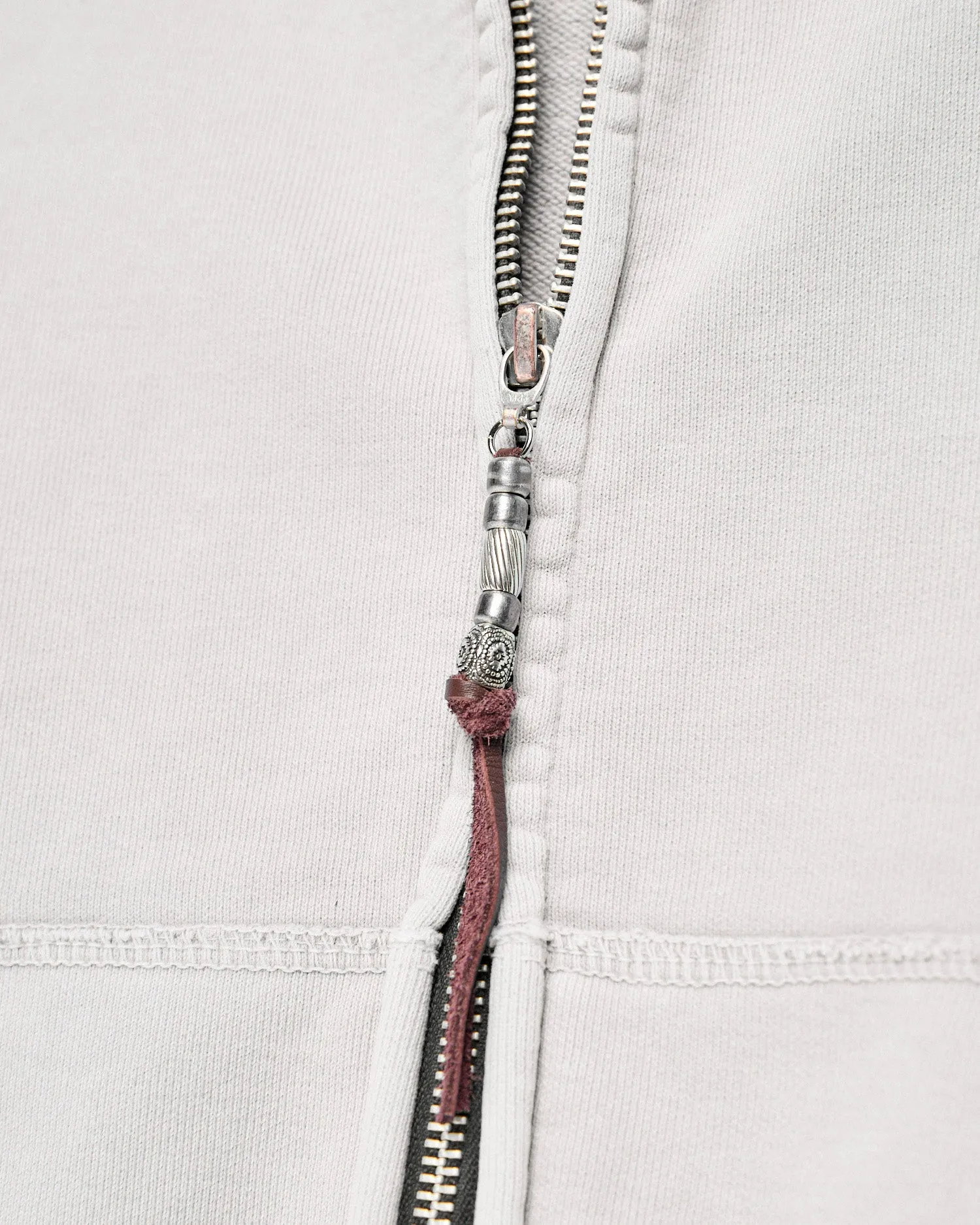 Special Finish Zip Hoodie in Off White