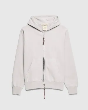 Special Finish Zip Hoodie in Off White