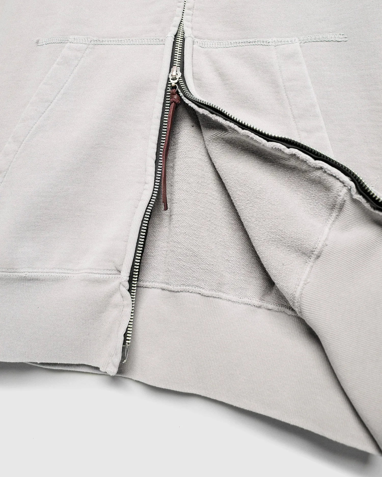 Special Finish Zip Hoodie in Off White