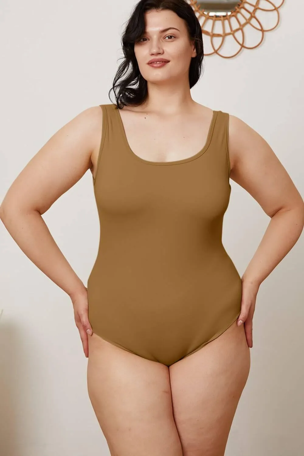 Square Neck Sleeveless Bodysuit – Sleek & Stylish Fit