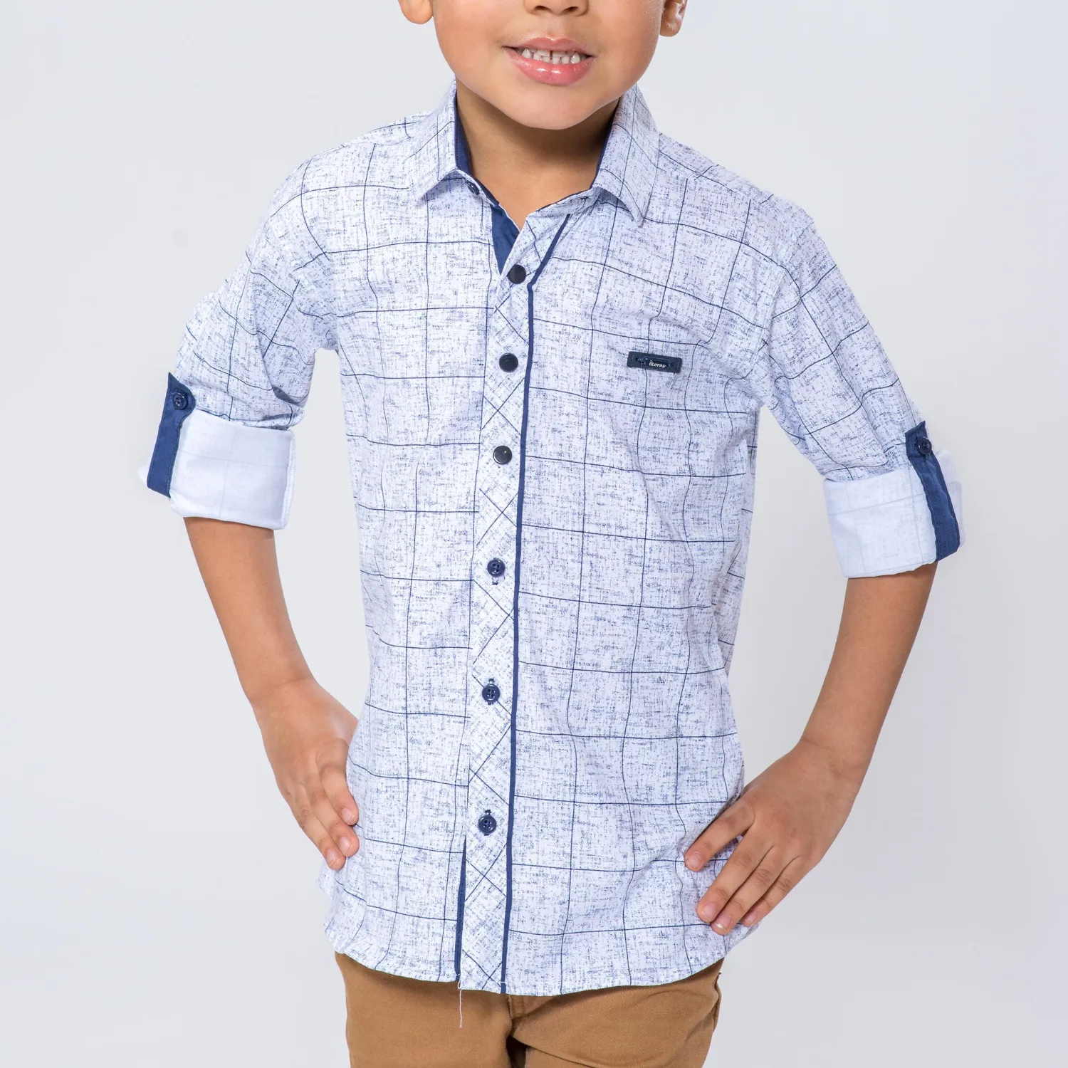 Square Shadow Boys Cotton Shirt