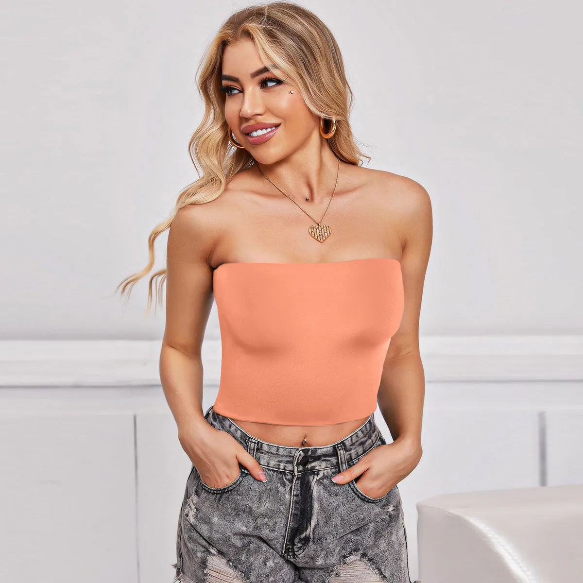Strapless Chic Crop Cami