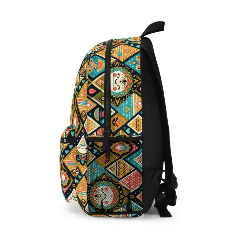 Stylish Ethnic Pattern Backpack Adjustable Straps
