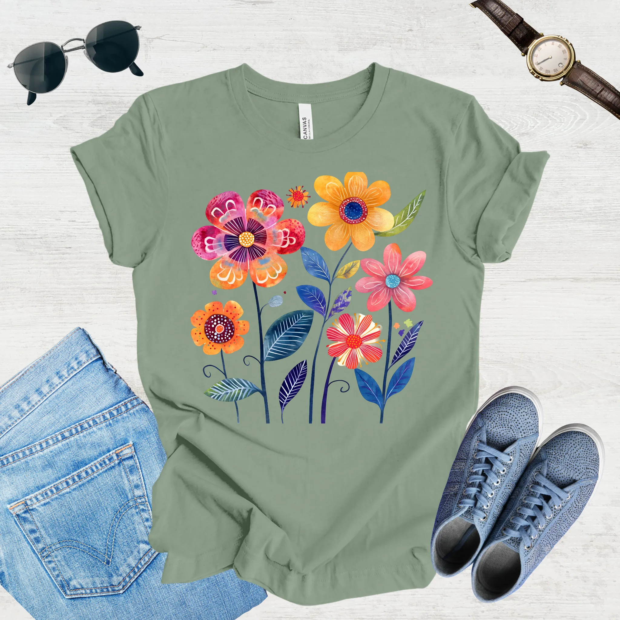 Sunlit Blooms Tee