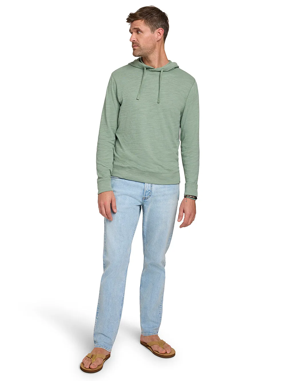 Sunwashed Slub Hoodie - Faded Sage