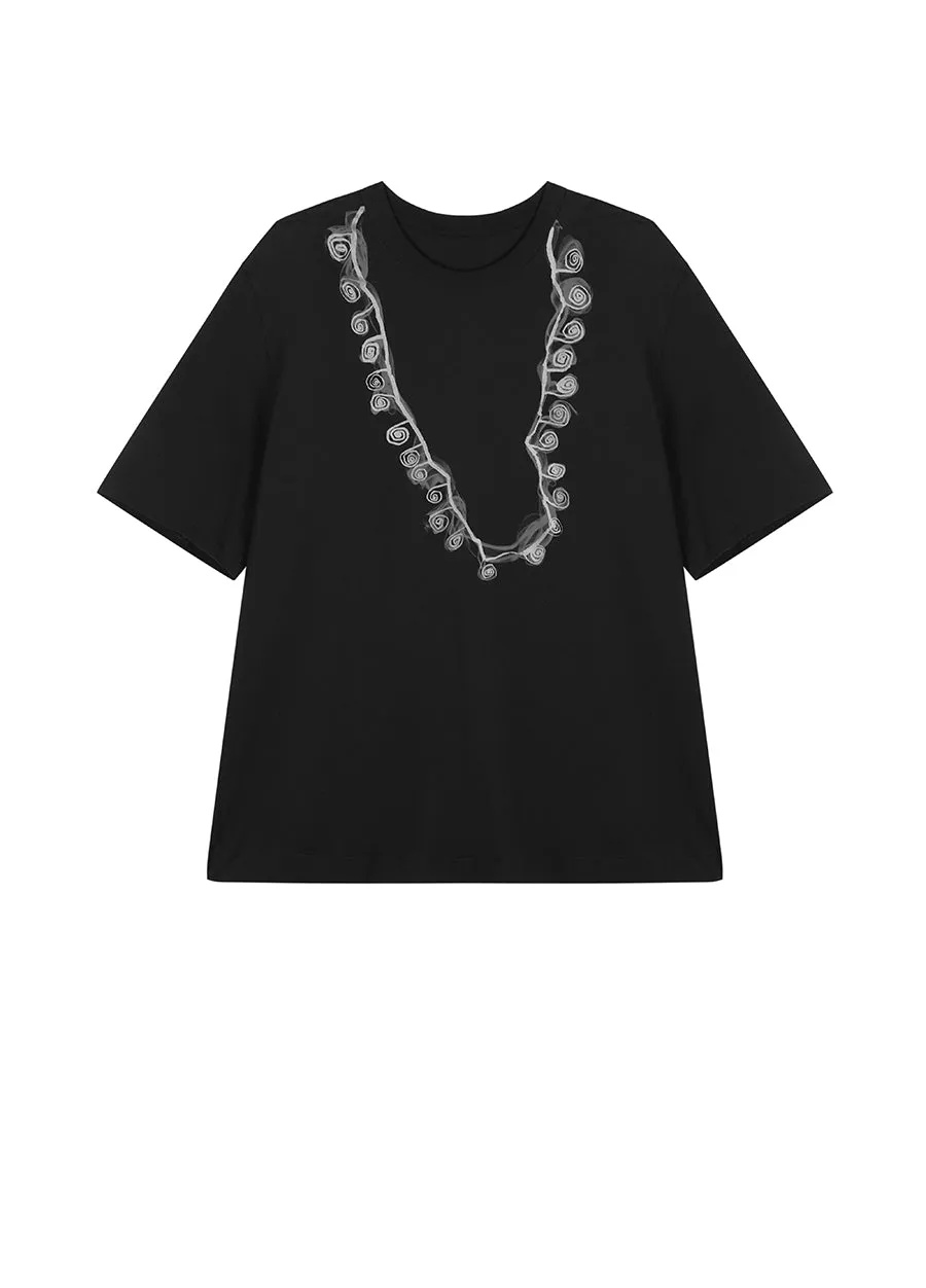 T-shirt / JNBY Miao-inspired Prints Relaxed-fit T-shirt