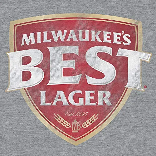Tee Luv Faded Milwaukee's Best Lager Beer Shirt (Graphite Snow Heather) (L)