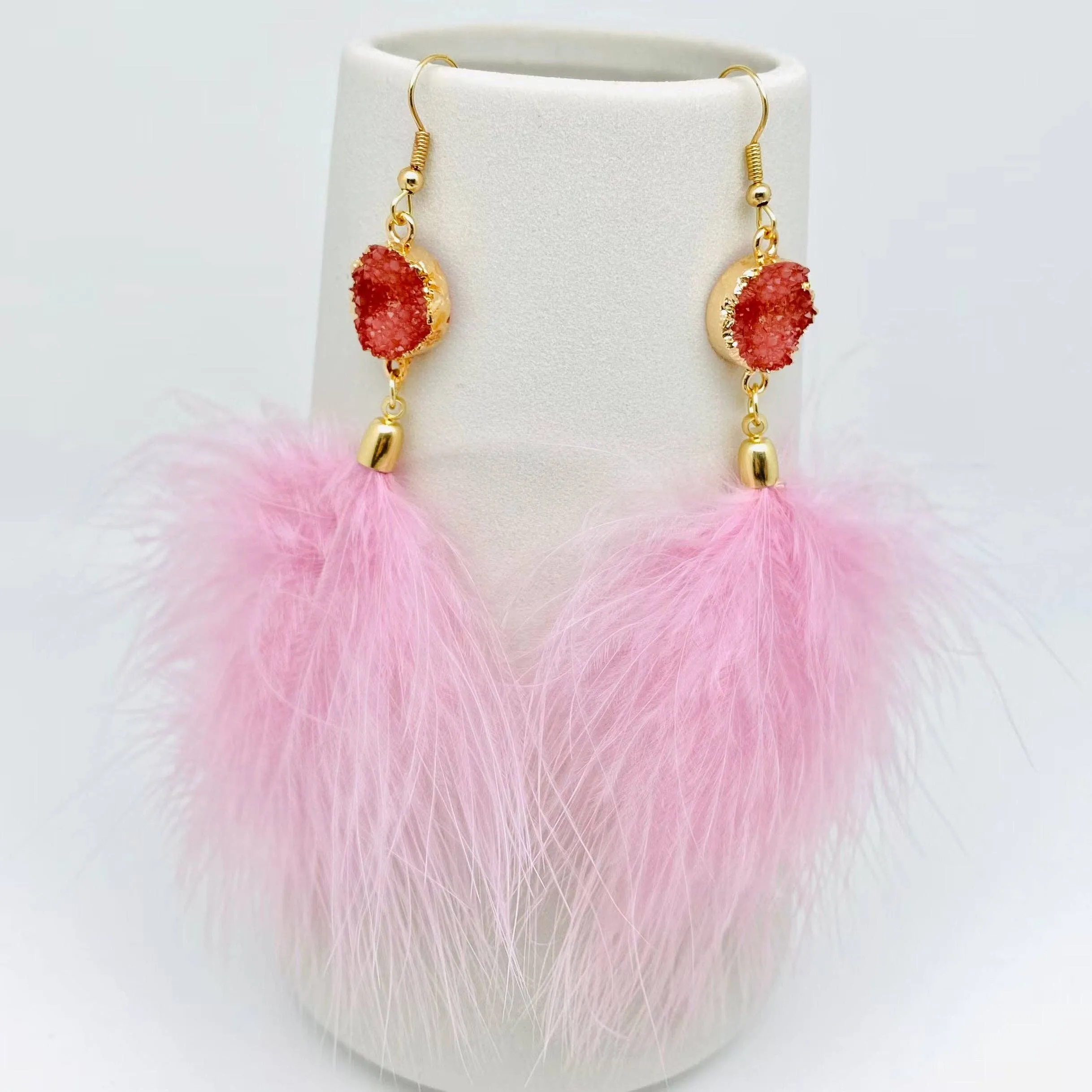 Temperament Feather Tassels Earrings