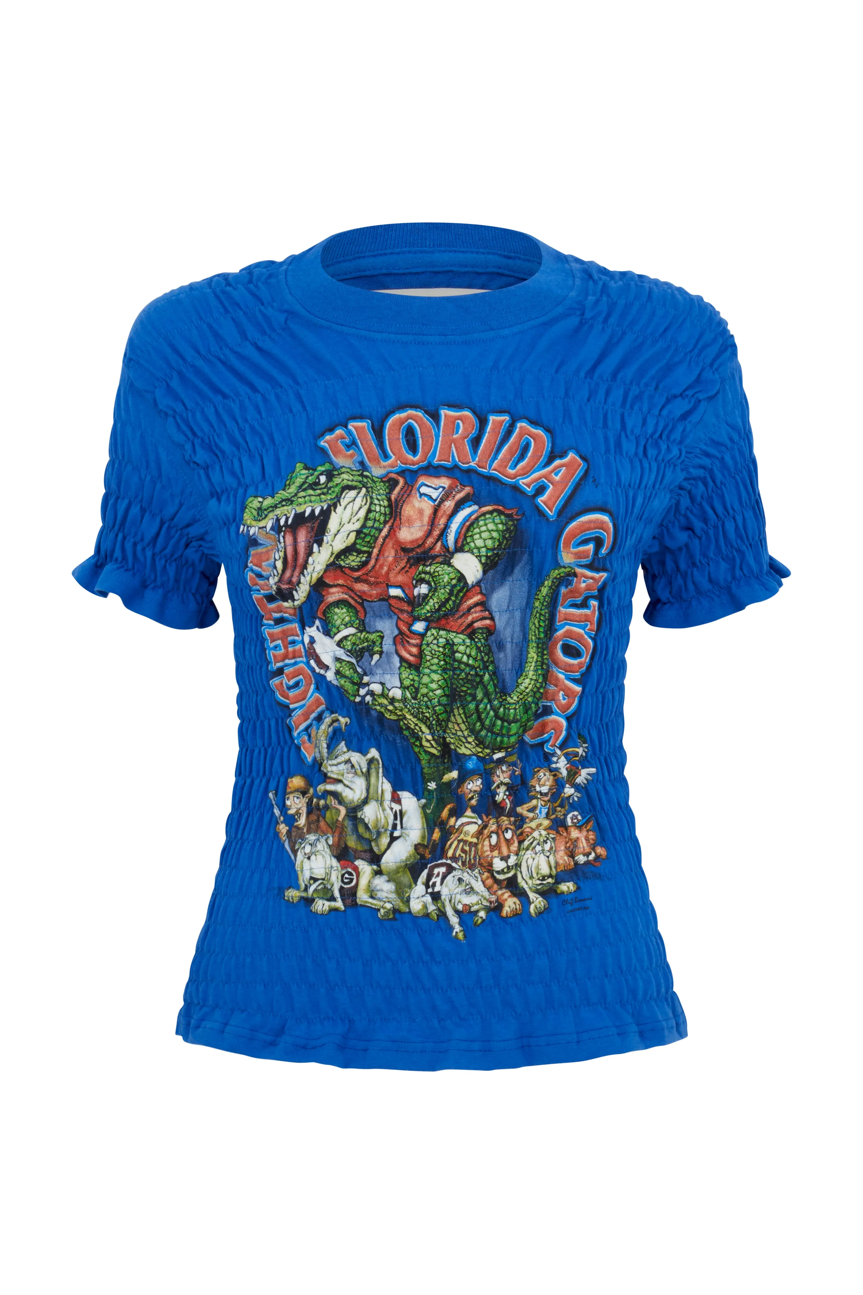 The Reconstituted Shirred T-shirt- Blue