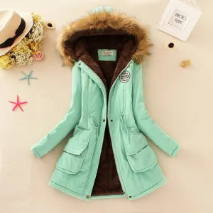 Thicken Warm Winter Fur Collar Jackets for Women Women's Long Down Parka Plus Size 3XL Parka Hoodies Parkas for Women