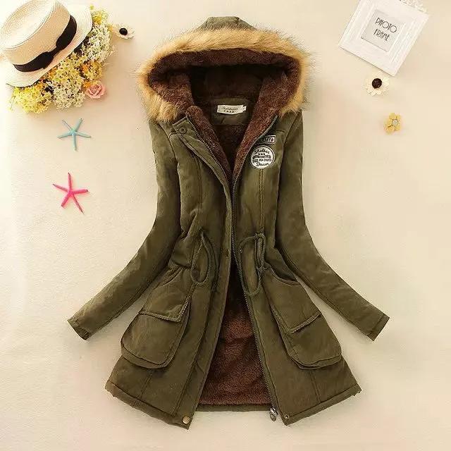 Thicken Warm Winter Fur Collar Jackets for Women Women's Long Down Parka Plus Size 3XL Parka Hoodies Parkas for Women