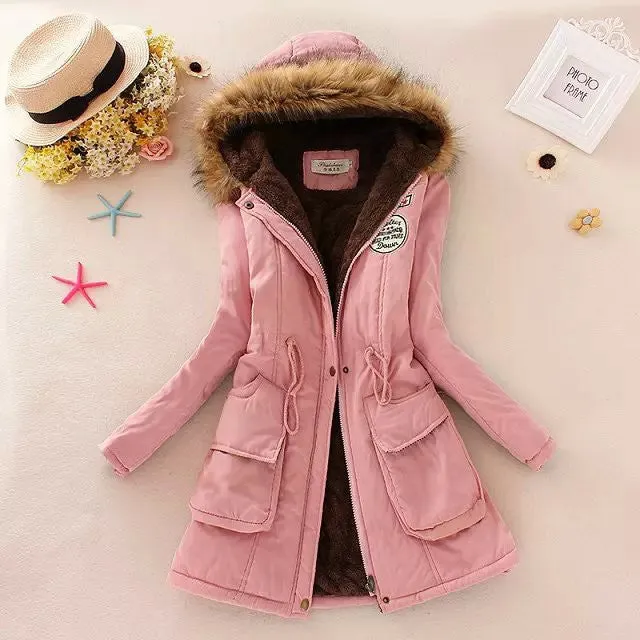Thicken Warm Winter Fur Collar Jackets for Women Women's Long Down Parka Plus Size 3XL Parka Hoodies Parkas for Women