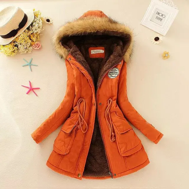 Thicken Warm Winter Fur Collar Jackets for Women Women's Long Down Parka Plus Size 3XL Parka Hoodies Parkas for Women